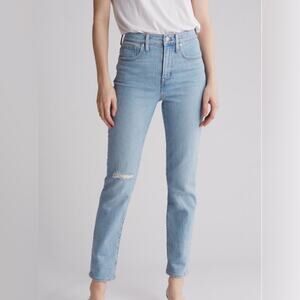 Madewell The Perfect Vintage Jean Light Wash Distressed Knee Size 30